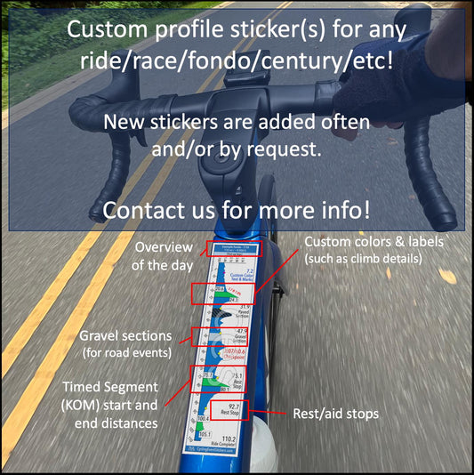 Custom Cycling Event – Route Profile Sticker